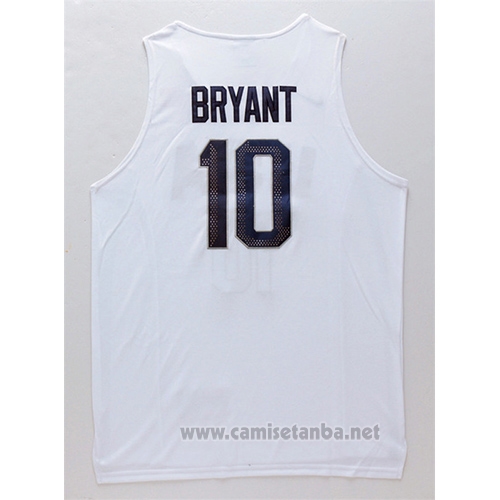 Camiseta USA 2016 Kobe Bryant #10 Blanco